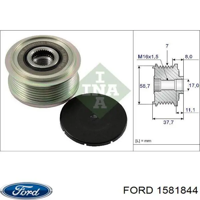 1581844 Ford alternador