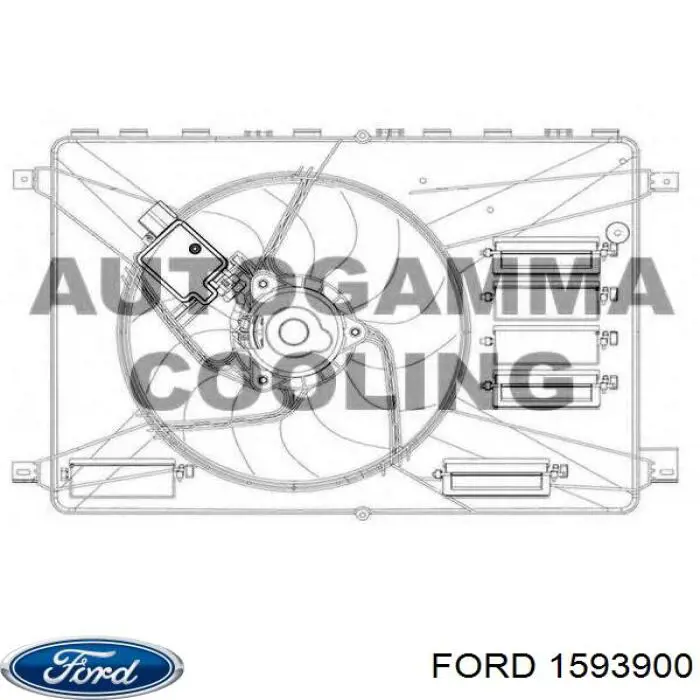Ventilador, refrigeración motor Ford 1593900 precio, desde 125,90 EUR