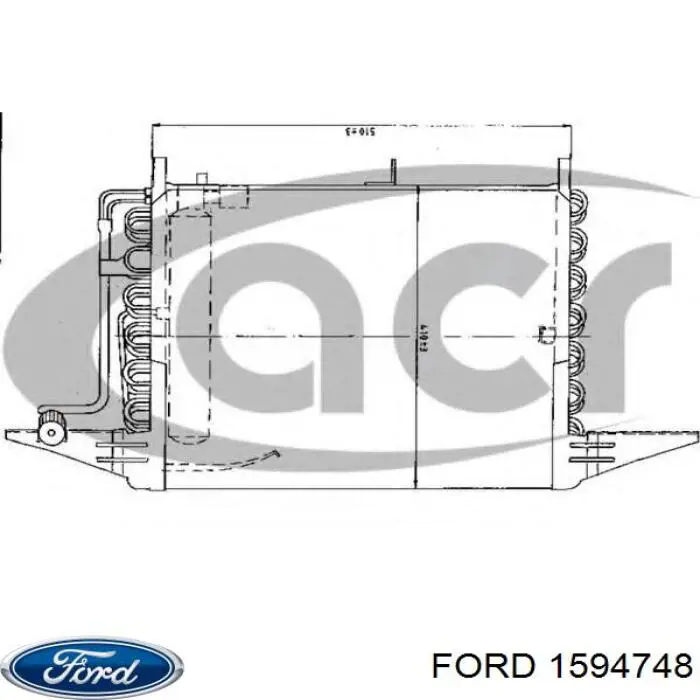 Radiador de aire acondicionado para Ford Scorpio (GFR, GGR)