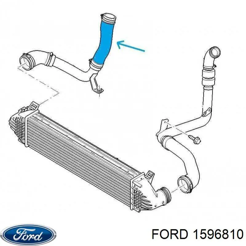 Tubo flexible de aire de sobrealimentación derecho para Ford Mondeo (CA2)