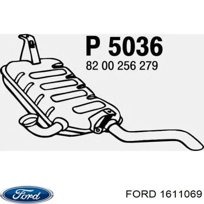 1611069 Ford kit de montaje, zapatas de freno traseras