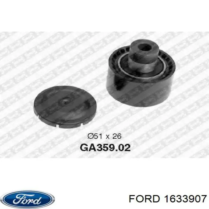 Polea inversión/guía, correa auxiliar servicios Ford 1633907 precio, desde 21,83 EUR