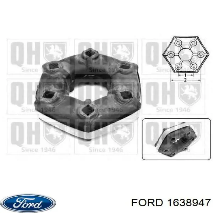 1638947 Ford articulación, árbol longitudinal, delantera