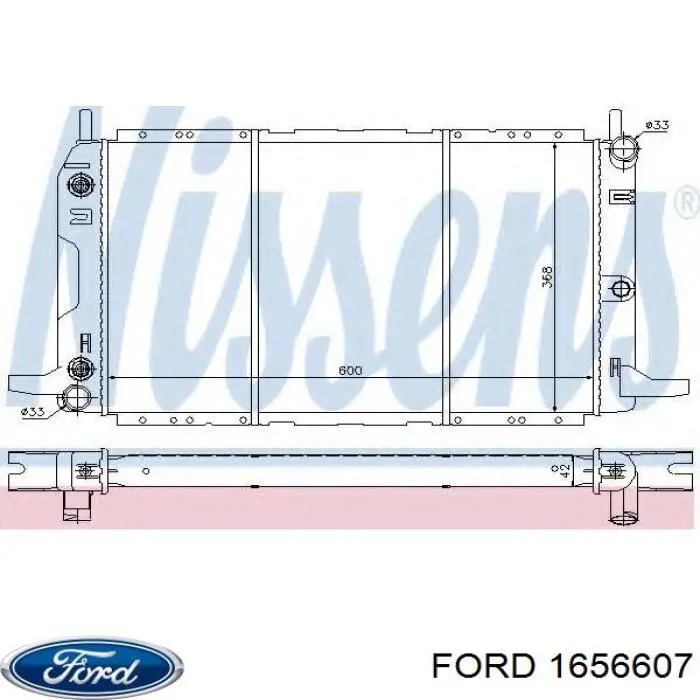 6162143 Ford radiador refrigeración del motor