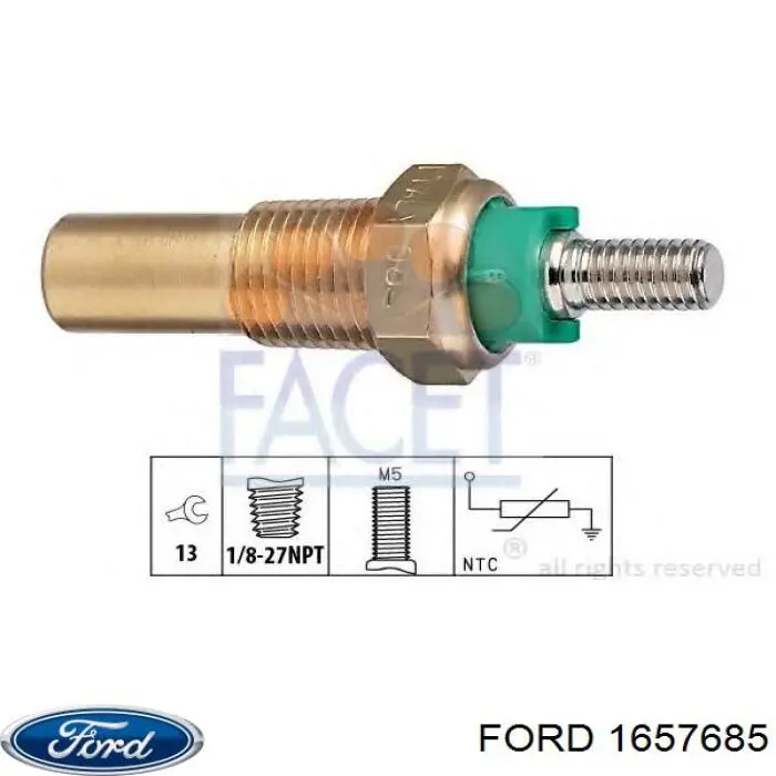 1657685 Ford sensor de temperatura del refrigerante