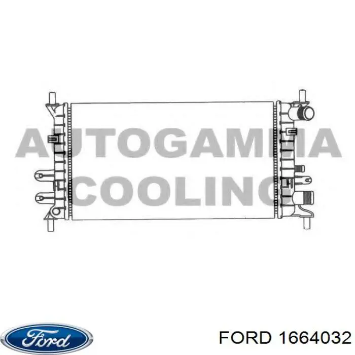 1664032 Ford radiador refrigeración del motor