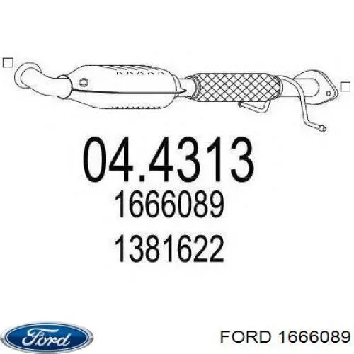 1666089 Ford catalizador