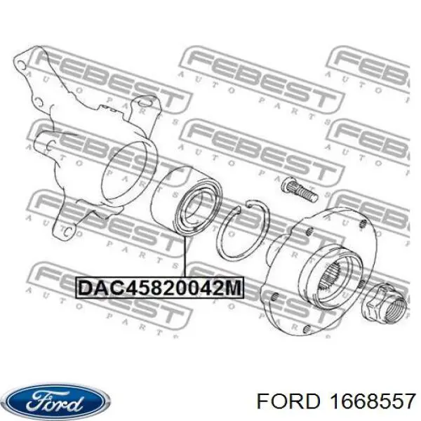 1668557 Ford cojinete de rueda delantero