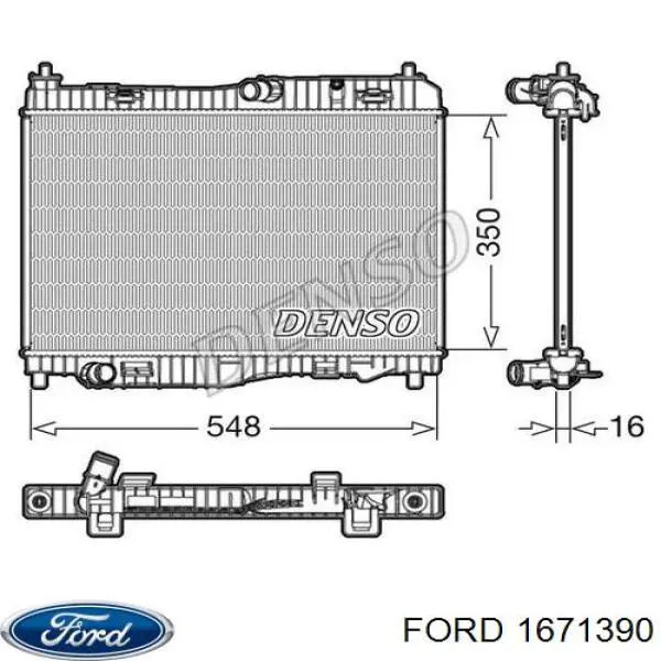 1671390 Ford radiador refrigeración del motor