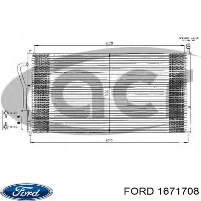 1671708 Ford condensador aire acondicionado