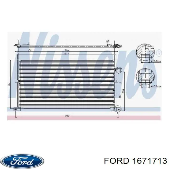 Aire acondicionado capacitor Ford 1671713 precio, desde 67,10 EUR