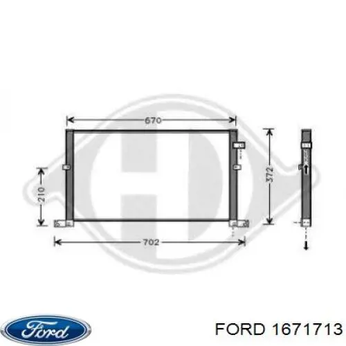 1671713 Ford condensador aire acondicionado