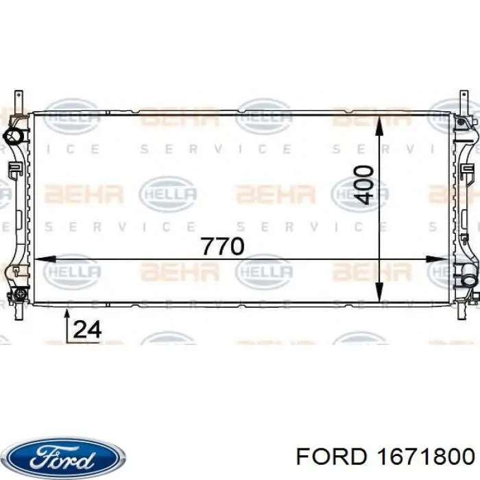 1671800 Ford Refrigeración del motor