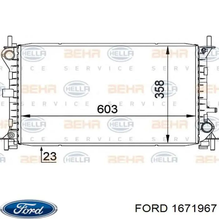 Água radiador Ford 1671967 precio, desde 64,39 EUR