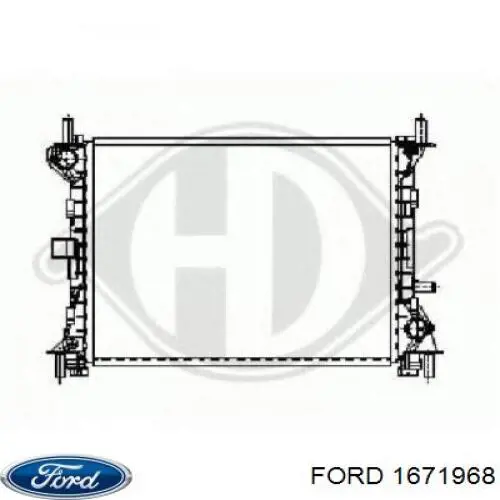 1671968 Ford radiador refrigeración del motor