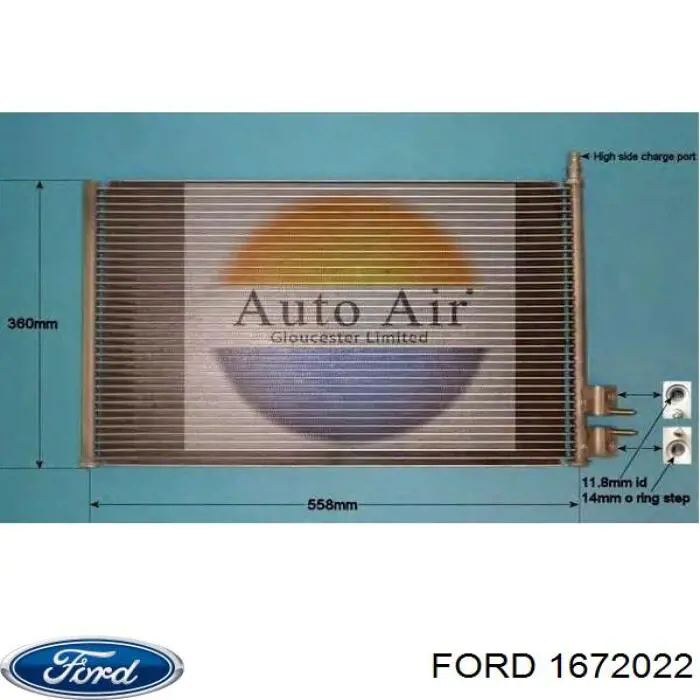 1672022 Ford condensador aire acondicionado