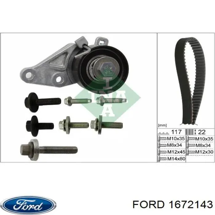 1672143 Ford kit de correa de distribución