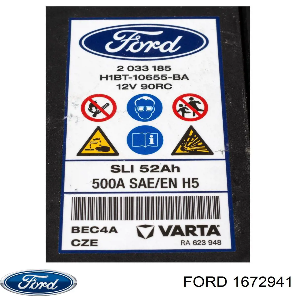 1672941 Ford Batería Start-Stop