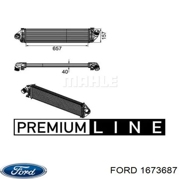 Comprar 1673687 Ford Turbo intercooler