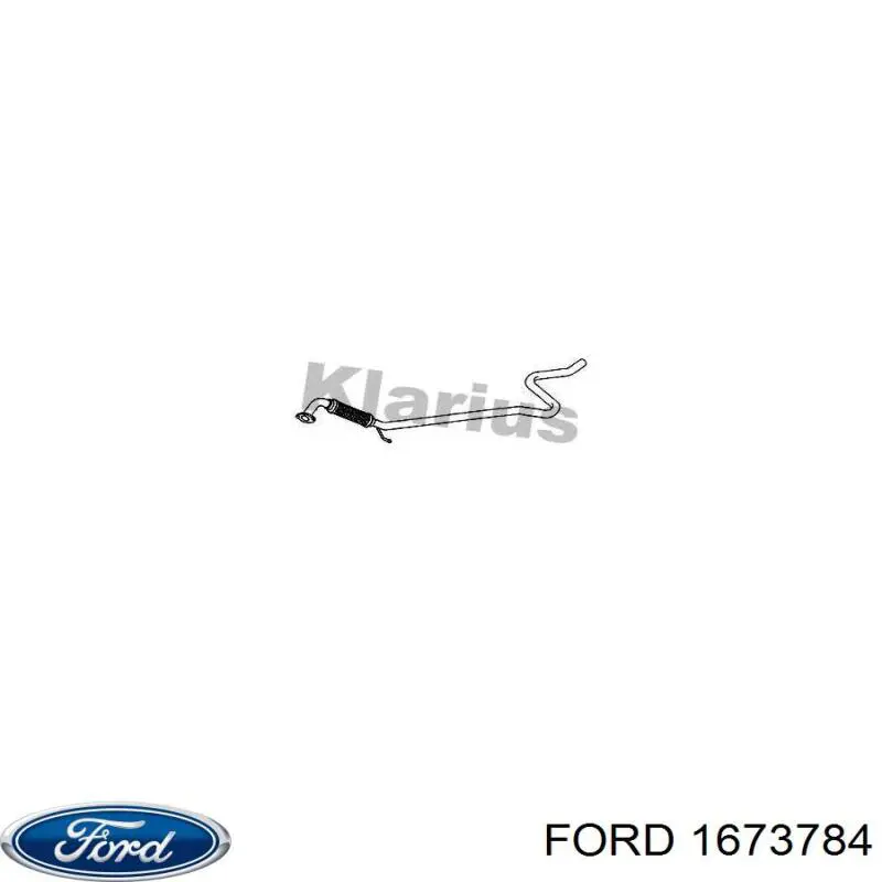 1673784 Ford silenciador del medio