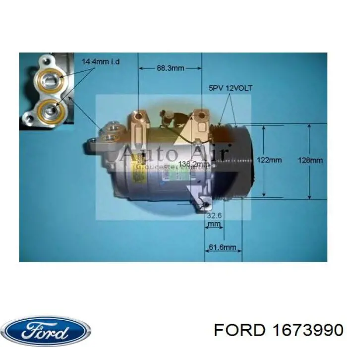 Compresor ac Ford 1673990 precio, desde 188,19 EUR