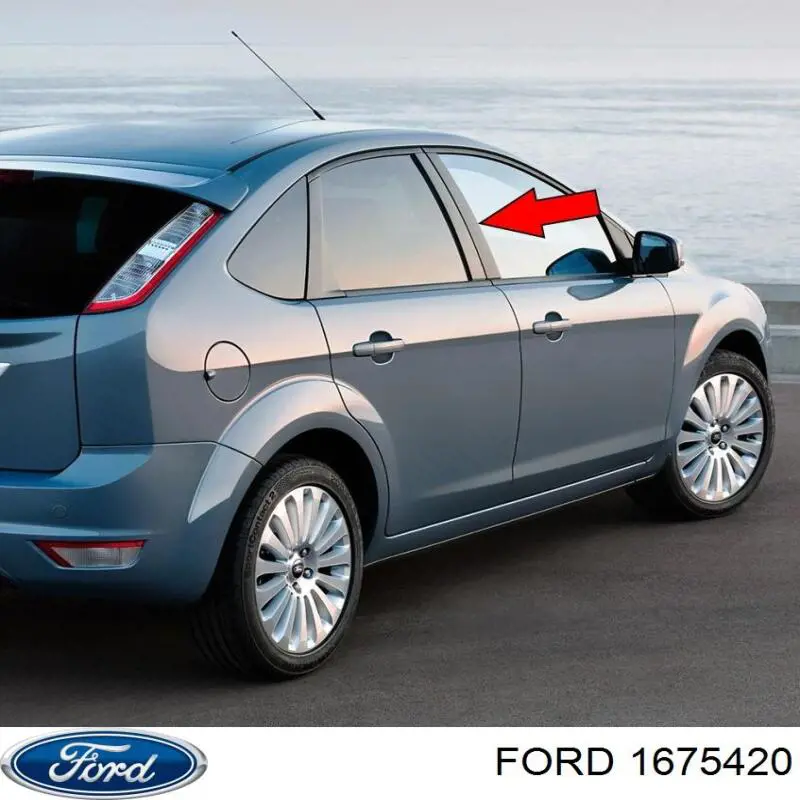 Moldura de puerta delantera izquierda vertical para Ford Focus (DAW)