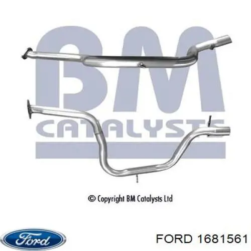 1681561 Ford silenciador posterior