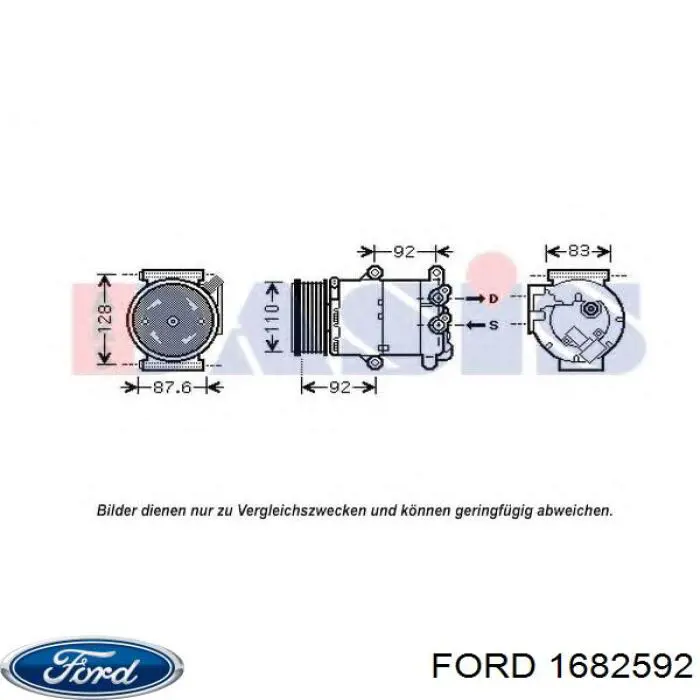 1682592 Ford compresor de aire acondicionado