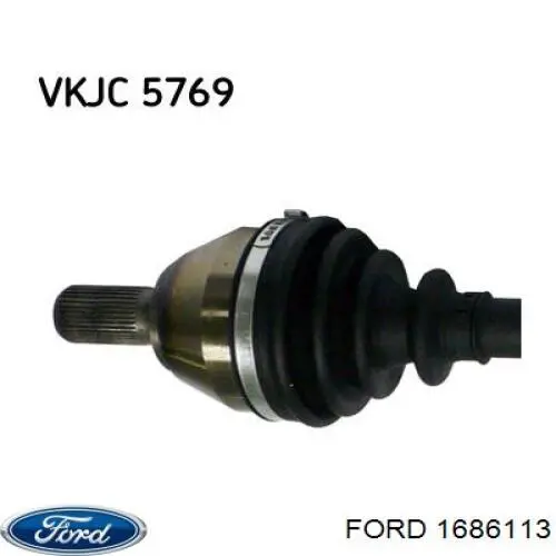 1686113 Ford árbol de transmisión delantero derecho