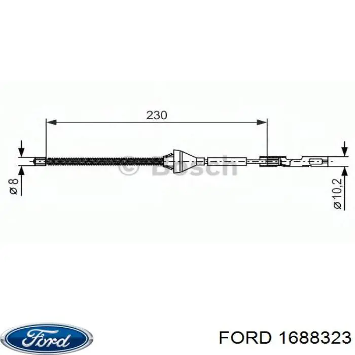 Comprar 1688323 Ford Cable de freno de mano trasero derecho/izquierdo