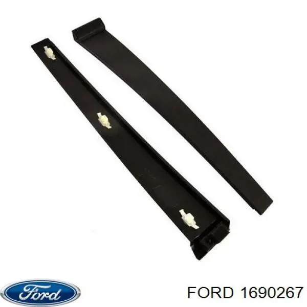 1690267 Ford moldura de puerta delantera izquierda vertical