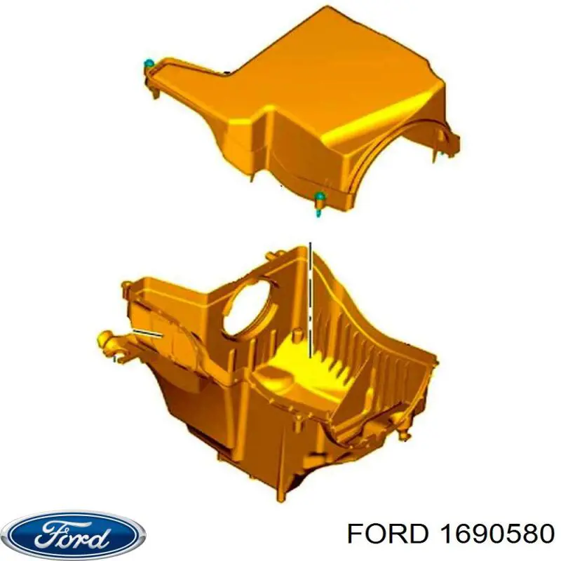 1690580 Ford casco de filtro de aire