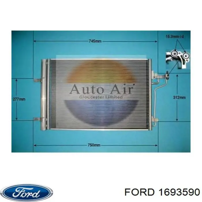 1693590 Ford condensador aire acondicionado