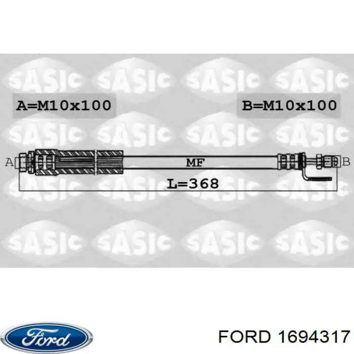 Latiguillos de freno delantero Ford 5350915 precio, desde 12,24 EUR
