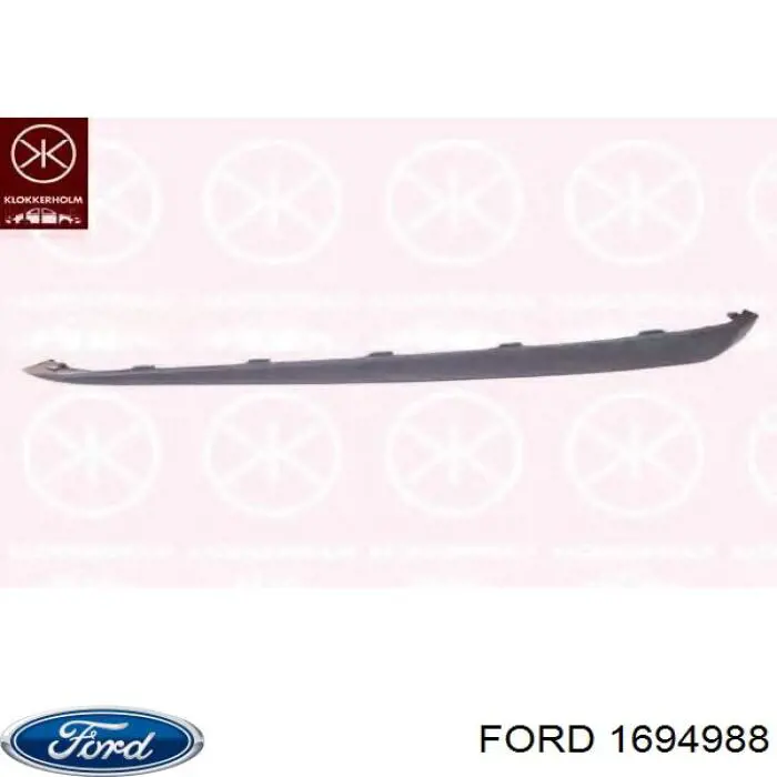 1694988 Ford moldura de parachoques delantero derecho