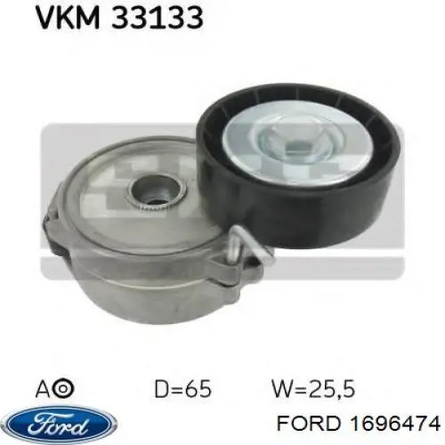 Tensor de correa poli V 1696474 Ford