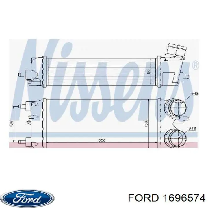 1696574 Ford radiador de aire de admisión