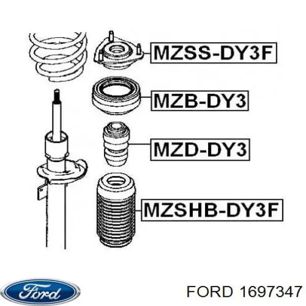Comprar 1697347 Ford Soporte del amortiguador delantero