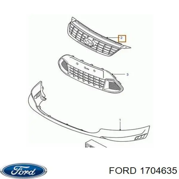 1518008 Ford panal de radiador