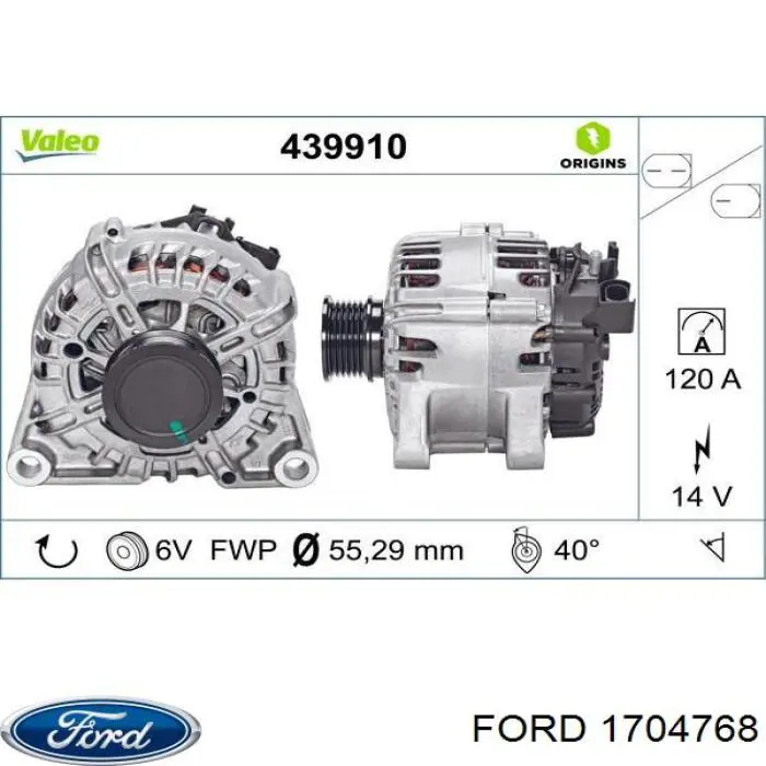 1704768 Ford alternador