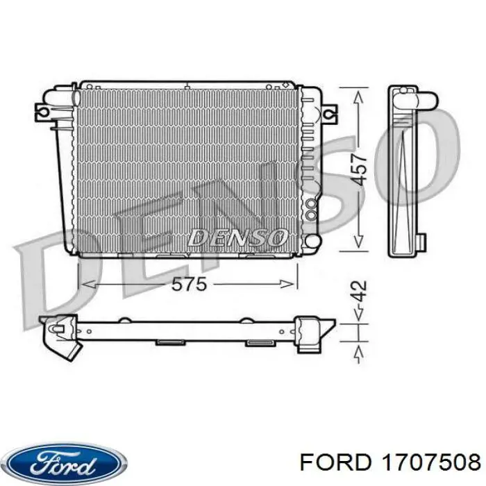 1497014 Ford moldura de la puerta trasera derecha