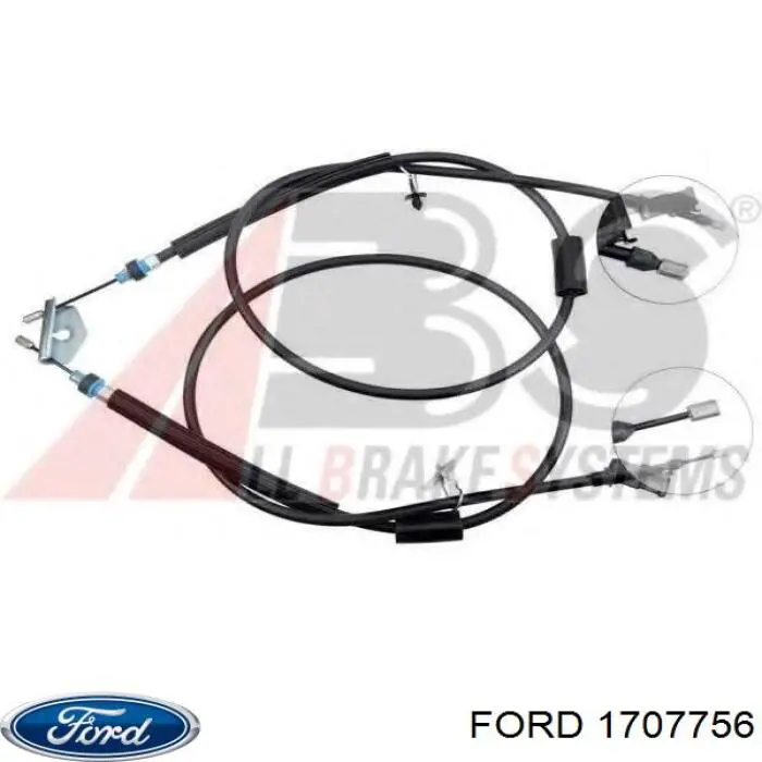 Comprar 1707756 Ford Cable de freno de mano trasero derecho/izquierdo