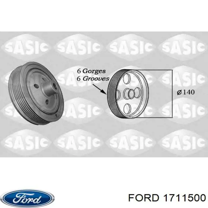 Polea del cigüeñal Ford 1711500 precio, desde 50,82 EUR