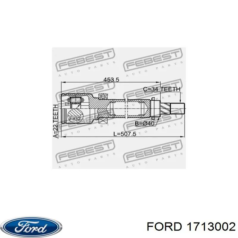 Junta homocinética interna delantera derecha Ford 1713002 precio, desde 63,81 EUR