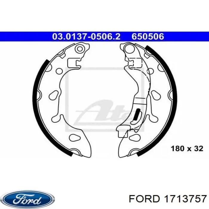 1713757 Ford zapatas de frenos de tambor traseras