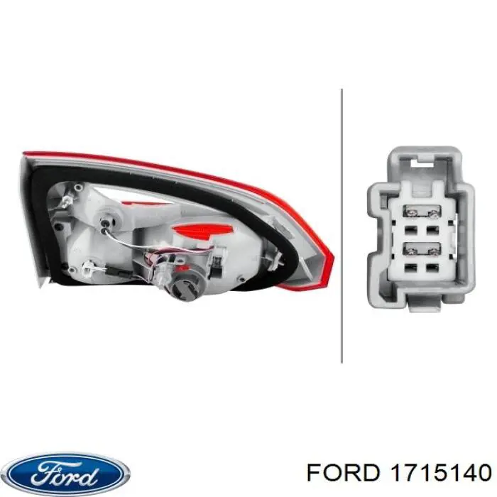 BM5113A602DB Ford piloto posterior interior derecho