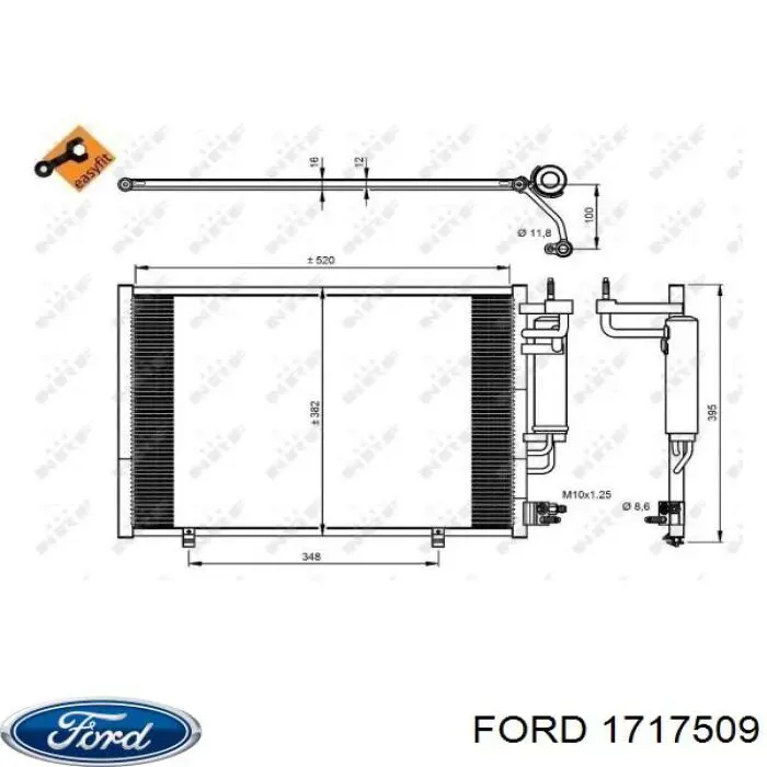 1717509 Ford condensador aire acondicionado