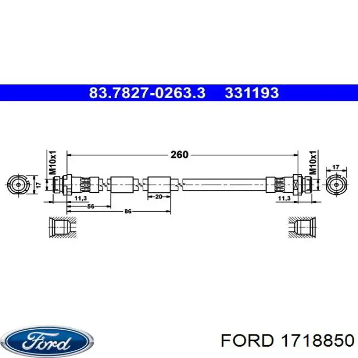 Manguera de freno trasera Febi 104236 precio, desde 15,61 EUR