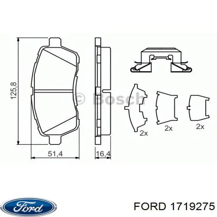 Pastillas freno delanteras Ford 1719275 precio, desde 23,96 EUR
