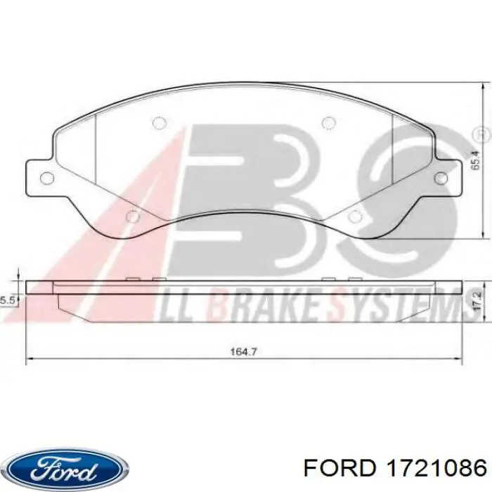 1721086 Ford Pastillas delanteras